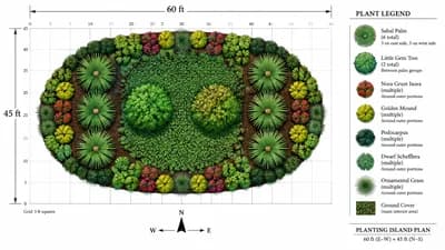 Garden interior design visualization