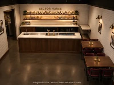 Restaurant interior design visualization