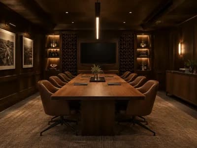 Basement interior design visualization