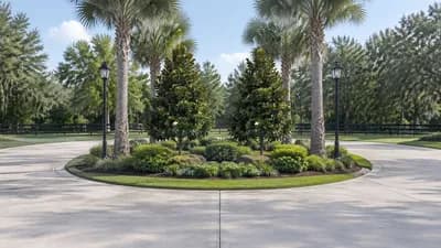 Driveway interior design visualization