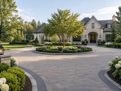 Driveway interior design visualization