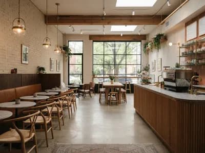 Cafe interior design visualization