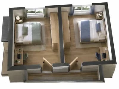 Bedroom interior design visualization