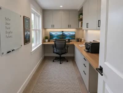 Home Office interior design visualization