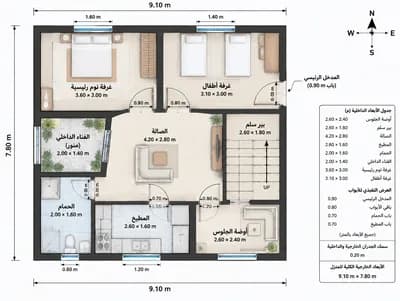 Living Room interior design visualization