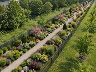 Garden interior design visualization
