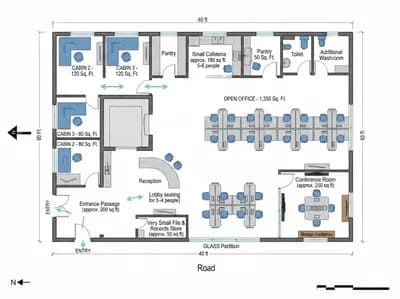 Meeting Room interior design visualization