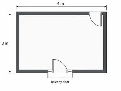 Balcony interior design visualization