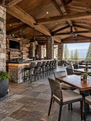 Bar interior design visualization