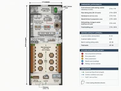 Restaurant interior design visualization