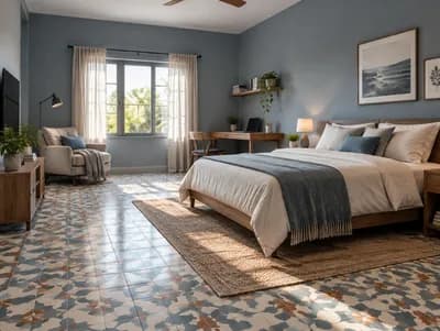 Bedroom interior design visualization