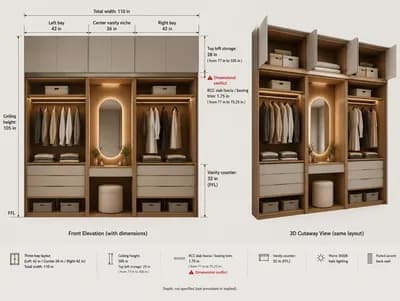 Bedroom interior design visualization