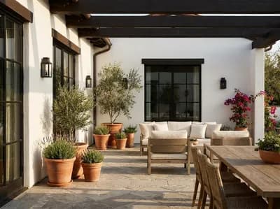 Patio interior design visualization