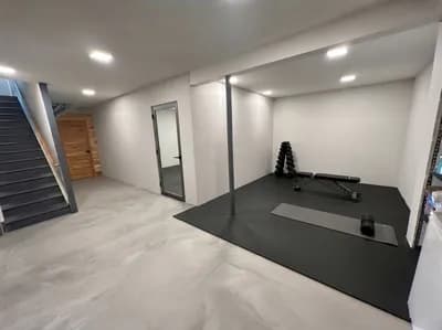 Basement interior design visualization