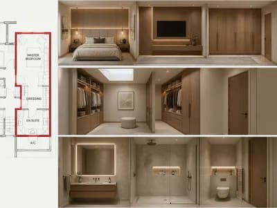 Bedroom interior design visualization