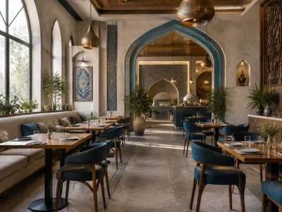 Restaurant interior design visualization