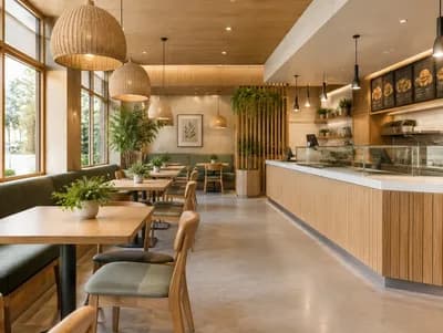 Restaurant interior design visualization