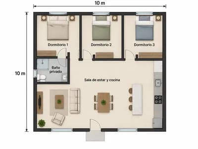 Living Room interior design visualization
