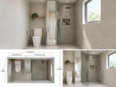 Bathroom interior design visualization