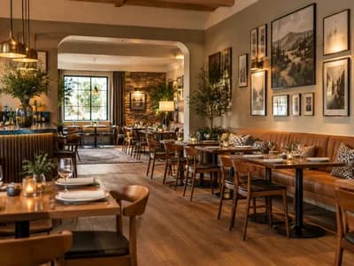 Restaurant interior design visualization