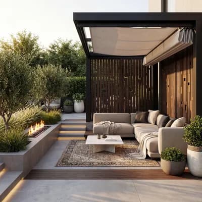 Terrace interior design visualization
