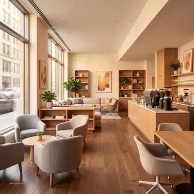 Cafe interior design visualization