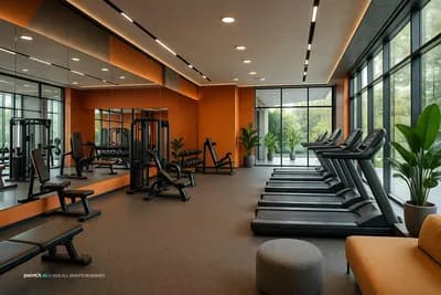 Gym interior design visualization
