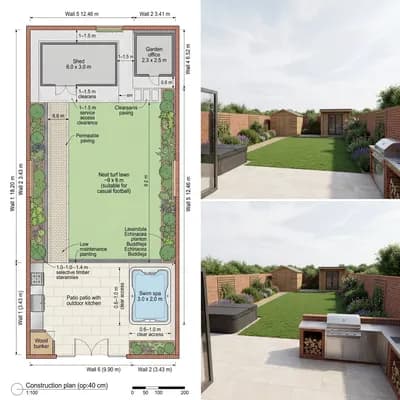 Patio interior design visualization