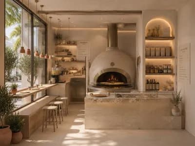 Cafe interior design visualization