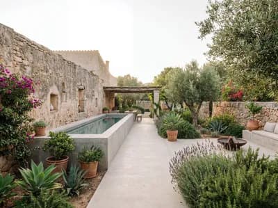 Garden interior design visualization
