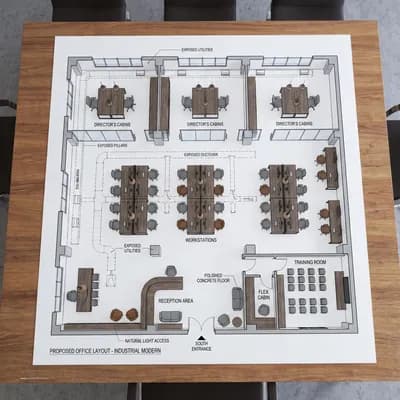 Open Space interior design visualization