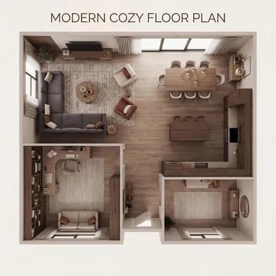 Living Room interior design visualization