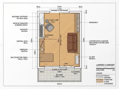 Living Room interior design visualization