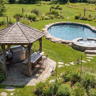 Patio interior design visualization
