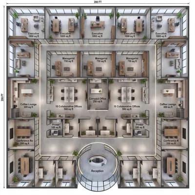Pathway interior design visualization