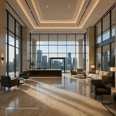 Lobby interior design visualization