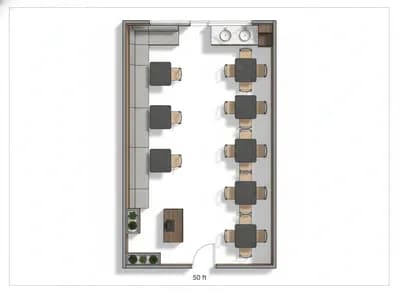 Reception interior design visualization