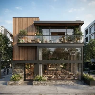 Outdoor Dining interior design visualization