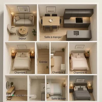 Living Room interior design visualization