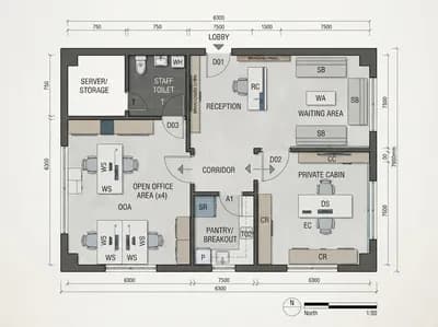 Reception interior design visualization