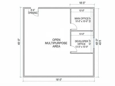 Home Office interior design visualization