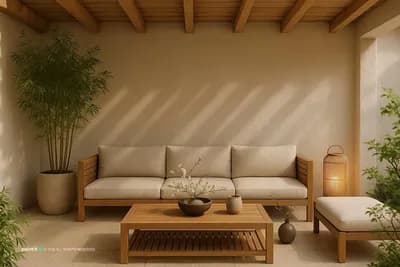 Patio interior design visualization