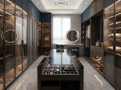 Closet interior design visualization