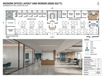 Bar interior design visualization