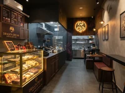 Cafe interior design visualization