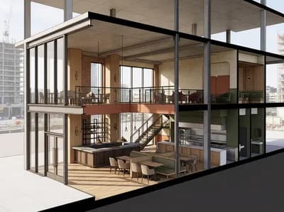 Living Room interior design visualization