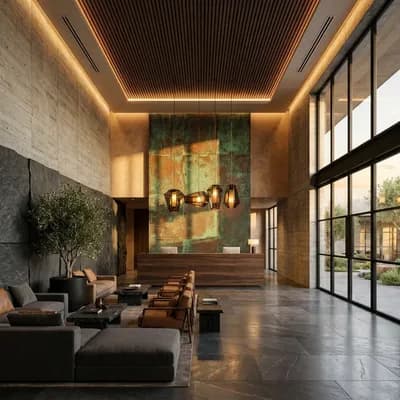 Lobby interior design visualization