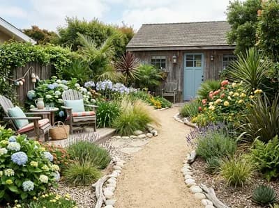 Backyard interior design visualization