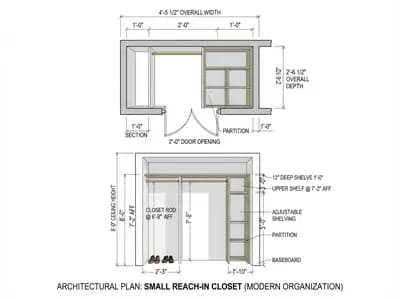 Closet interior design visualization