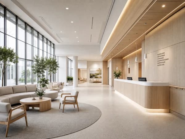 Daylit Clinic Lobby Oak Reception